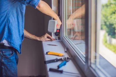 Expert window installation team working on Apex, North Carolina house